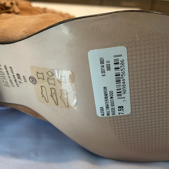 Schutz  Alexxa  Western Fringe Suede Boots Brown Size 7.5 NWT - Picture 15 of 15